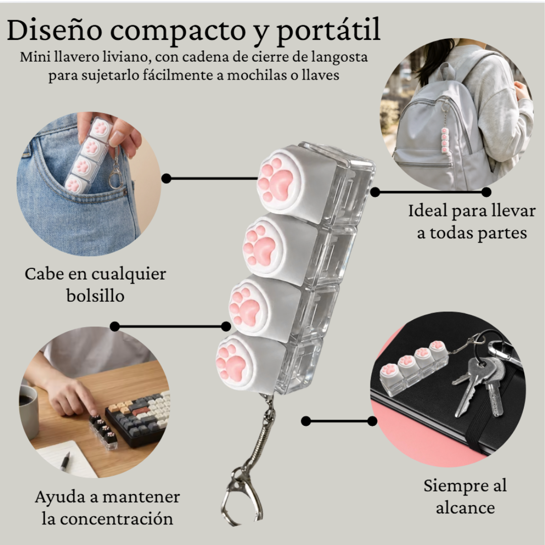 Llavero de Teclado Sensorial Antiestrés